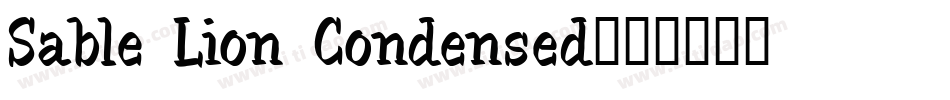 Sable Lion Condensed字体转换